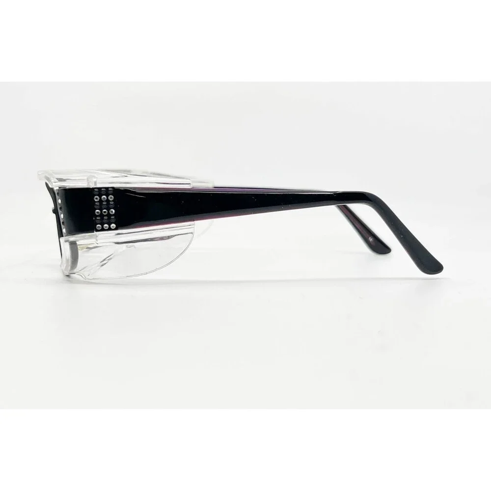 On-Guard OG611 Safety Glasses Women Black Crystal Accents Side Shields 130